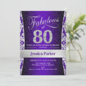 80e verjaardag van de Zilver-Paars Kaart (Staand voorkant)