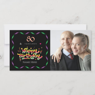 80e verjaardag voor iemand Fabulous Custom Photo