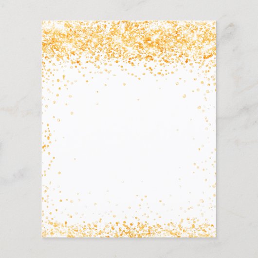 80e verjaardag wit goud glitter budget uitnodiging flyer (Achterkant)