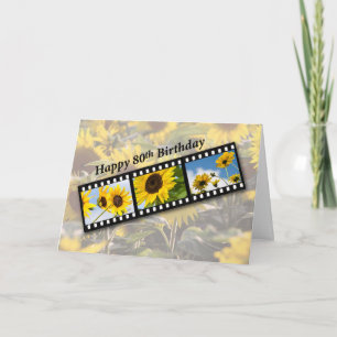 80e verjaardag Zonnebloem Filmstrip Kaart
