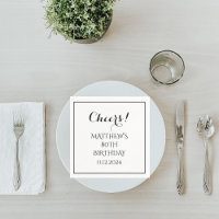 80e verjaardag zwart elegant script modern gejuich