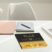 80e verjaardag zwart goud boog klassiek elegant gastenboek