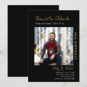 80e verjaardag zwart kaart (Voorkant / Achterkant)