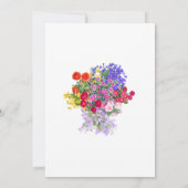 80e verjaardagsfeestje Bloemen Moderne uitnodiging (Achterkant)