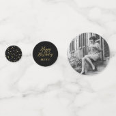 80e verjaardagsfeestje van Gold & Black Confetti (Achterkanten)