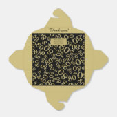 80e verjaardagsfeestje zwart / goud nummerpatroon bedankdoosjes (Uitgevouwen)