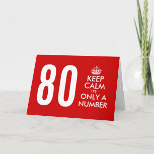 80e verjaardagskaart Blijf kalm, het is maar een Kaart