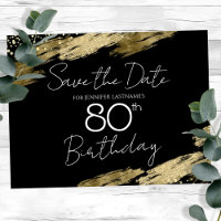 80e verlichtingspartij Goud Zwart Save the Date