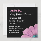 80e verrassingsdag  roze Daisy R492 Kaart (Achterkant)