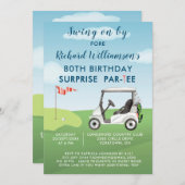 80e Verrassingsfeest Mannen golfthema Kaart (Voorkant / Achterkant)