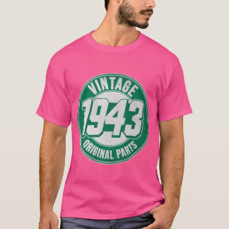 80e Vintage 1943 Origineel P 80 Jaar Oud retro T-shirt