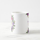 80ème Anniversaire Mug - Couronne florale avec num (Centre)