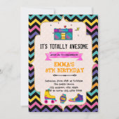 80s 90s anniversaire invitation (Devant)