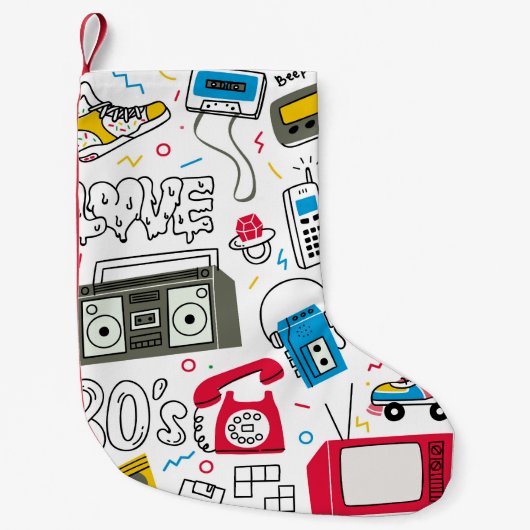  80's 90's Doodle collectie. Kleine Kerstsok (Voorkant)