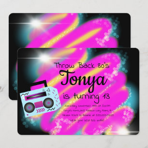 80s 90s Feest Airbrush Retro BoomBox Terugblik Kaart