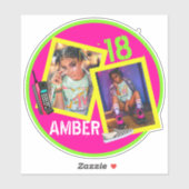 80's|90's Flashback Neon Hip Hop Fotosticker Sticker (Vel)