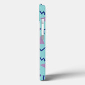 80s 90s Memphis stijl blauwe aangepaste naam Case-Mate iPhone Case (Achterkant / Links)