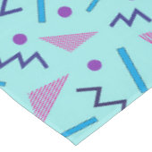 80s 90s Memphis Style Geometrisch blauw Tafelkleed (Gekanteld)
