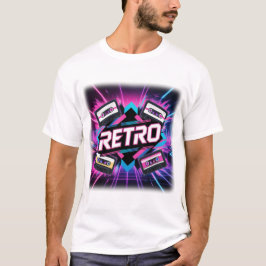 80s & 90s Neon Cassettebandje, Retro Vibes T-shirt