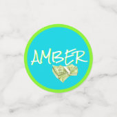 80's/90's Neon Checkerboard|3 Foto's & Leeftijd Re Confetti (Kleine voorkant)