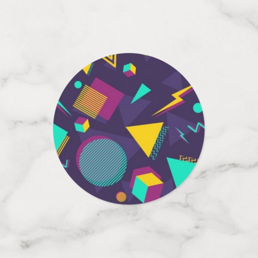 80's, 90's Party Theme Confetti (Kleine voorkant)