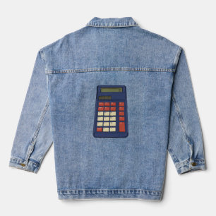 80's 90's Rekenmachine Wiskunde School Nostalgie Denim Jacket