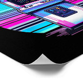 80s 90s  Retro Arcade Videospel Oude School Poster (Hoek)