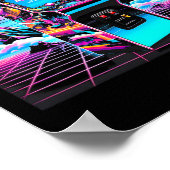 80s 90s  Retro Arcade Videospel Oude School Poster (Hoek)
