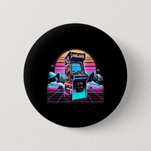 80s 90s Retro Arcade Videospel Oude School Ronde Button 5,7 Cm