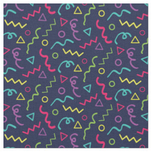 80s 90s retro feest neon Memphis patroon Stof
