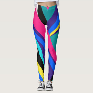 80s 90s Retro Neon Golf Leggings
