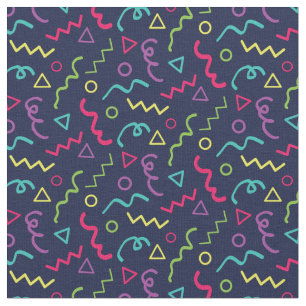 80s 90s retro party neon Memphis patroon Stof