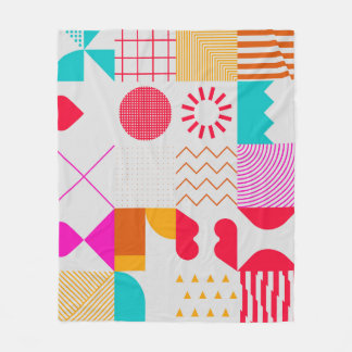 80s-90s Trendy geometrische achtergrond Fleece Deken