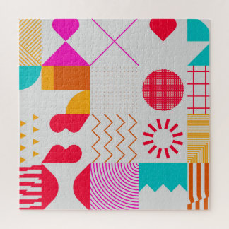 80s-90s Trendy geometrische achtergrond Legpuzzel