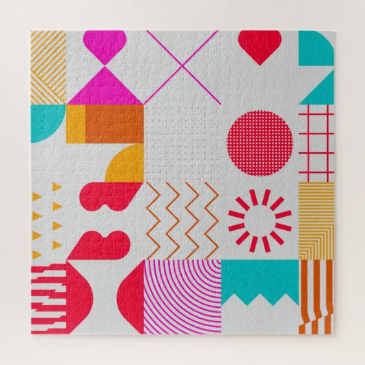 80s-90s Trendy geometrische achtergrond Legpuzzel (Verticaal)
