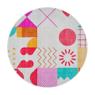 80s-90s Trendy geometrische achtergrond Snijplank
