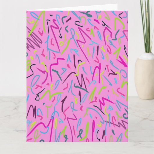 80s  afdrukken in roze kaart (Voorkant)