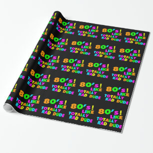 '80's als Rad Man Neon' Cadeaupapier