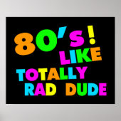 '80's als Rad Man Neon' Poster (Voorkant)