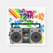 80's Boom Box Papieren servetten (Voorkant)