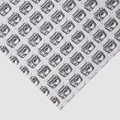 80s Boombox Grey Pattern opnieuw Tissuepapier (Detail)
