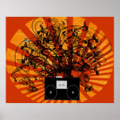 80s BoomBox Poster (Voorkant)