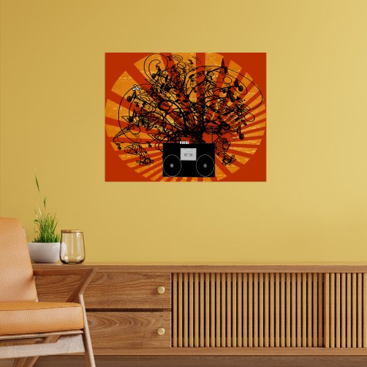 80s BoomBox Poster (Woonkamer 2)