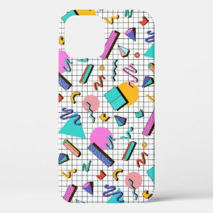 80s Bright Checkered:  geometrisch. iPhone 12 Hoesje