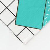 80s Bright Checkered: geometrisch. Fleece Deken (Hoek)