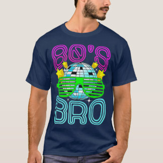 80s Bro Retro Disco Ball Style Grappig T-shirt