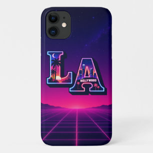 80s California stijl neon LA typografie kunst iPhone 11 Hoesje