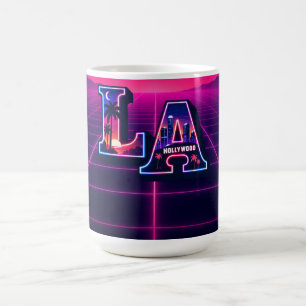 80s California stijl Neon LA typografie kunst  Koffiemok