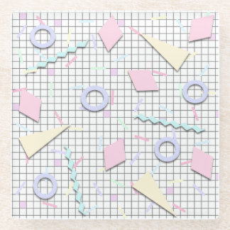 80s Candy Pastel Geo Print Onderzetters