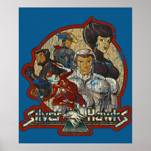 80s Cartoon Classic SilverHawks De  Gang Poster (Voorkant)
